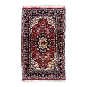 1970s Handmade Vintage Persian Hamadan Rug 1.9' X 3.2'