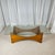 Wood Sculptural Coffee Table in Mahogany and Glass, Europe, 1970s For Sale - Image 7 of 18