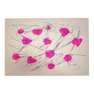 Giulio Turcato, Abstract Composition, Original Screen Print, 1970 For Sale