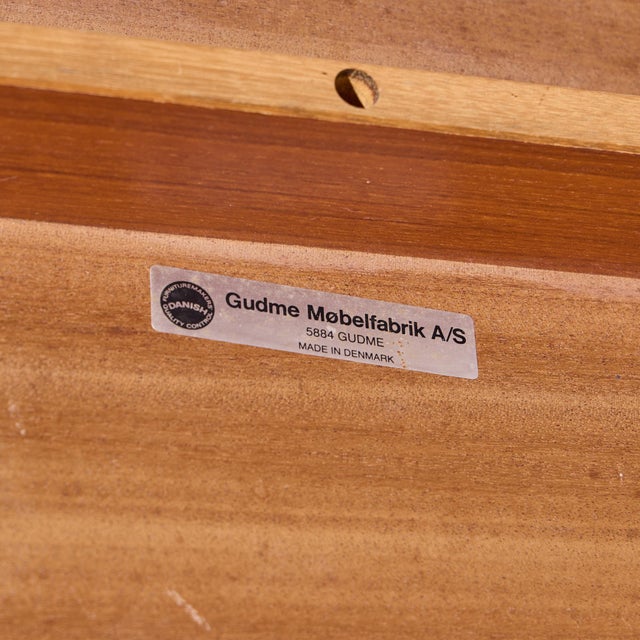 Gudme Møbelfabrik Mid Century Danish Teak Expanding Dining Table With 2 Leaves For Sale - Image 14 of 14