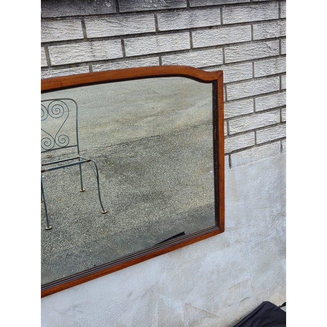 1920 English Style Wall Mirror, Cherry Wood, American Made. For Sale - Image 10 of 14