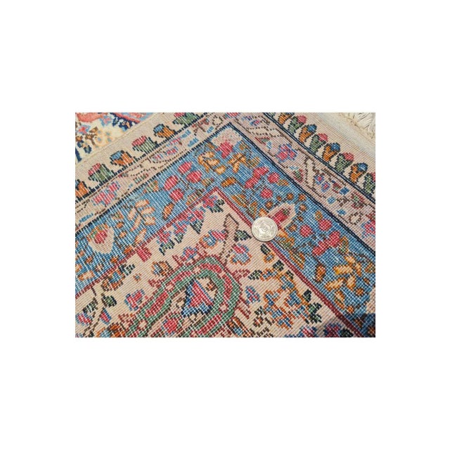 Purple Authentic Hand Knotted Antique Tribal Qirmoun Wool Area Rug 12.4 X 9.9 Ft For Sale - Image 8 of 9