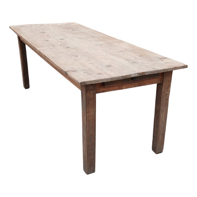 Farmhouse Table in Oak and Fir, 1870s For Sale