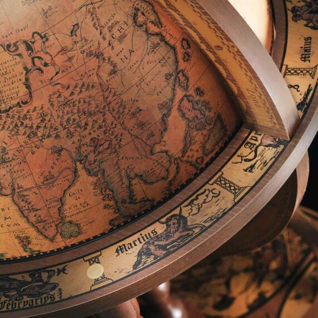 Contemporary Minerva Globe by Zoffoli Mappamondi For Sale - Image 3 of 6