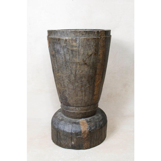 African Grain Stomper Table or Planter For Sale - Image 4 of 5