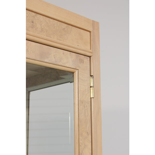 Drexel Heritage Burl Ash Campaign Curio Cabinet For Sale - Image 11 of 14