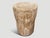 Hand carved cerused teak side table or stool with a subtle hourglass shape. Celebrating the cracks and crevices found in...