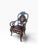 Wood Vintage Chinese Hardwood Armchair With Mother-of-Pearl Inlay and Carved Longevity Motifs For Sale - Image 7 of 15