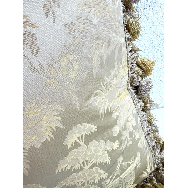 The Silk Trading Co. Tasseled Chinoiserie Silk Pillows/a Pair. For Sale - Image 10 of 11