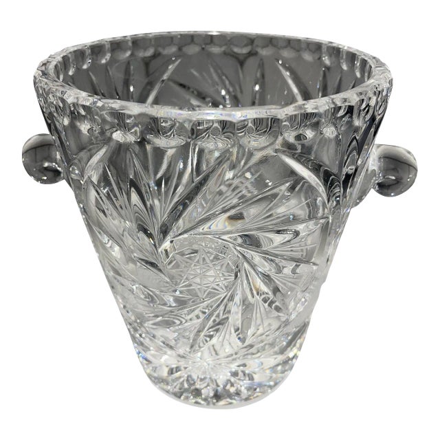 Mid to Late 20th Century Crystal Ice Bucket For Sale