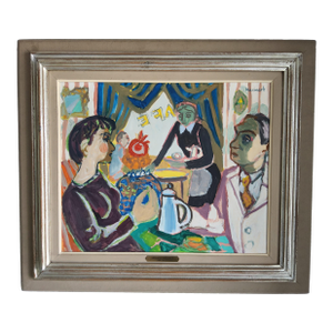 Original Mid Century Interior Oil Painting by the Listed Swedish Artist Gerhard Karlmark