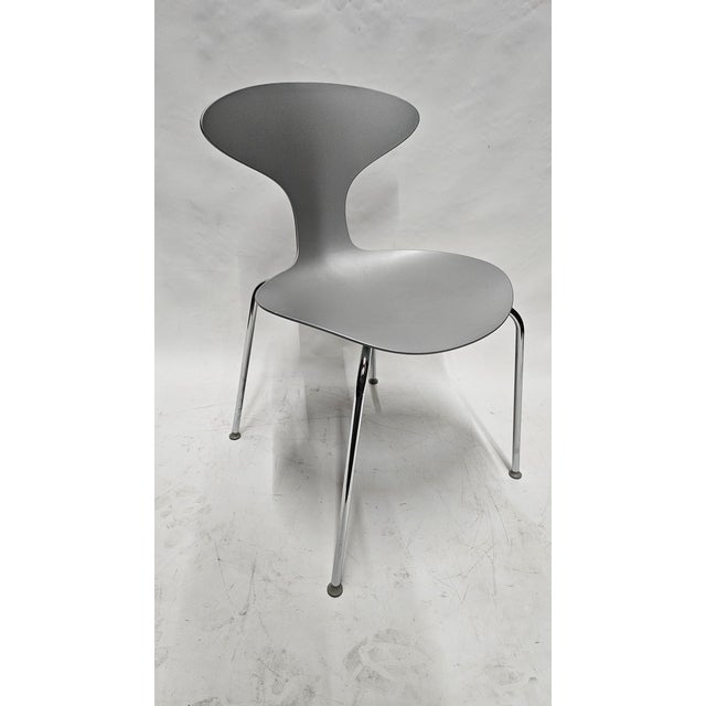 Mid-Century Modern Bernhardt Design Orbit Chair in Silver For Sale - Image 3 of 6