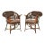 Pair of French Rattan Cafe Chairs For Sale