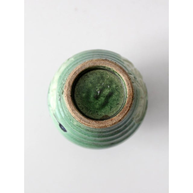 Vintage Green Art Pottery Bud Vase For Sale - Image 4 of 9