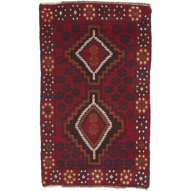 Mid 20th Century Vintage Afghan Baluch Rug, 02'09 X 04'07 For Sale - Image 10 of 10