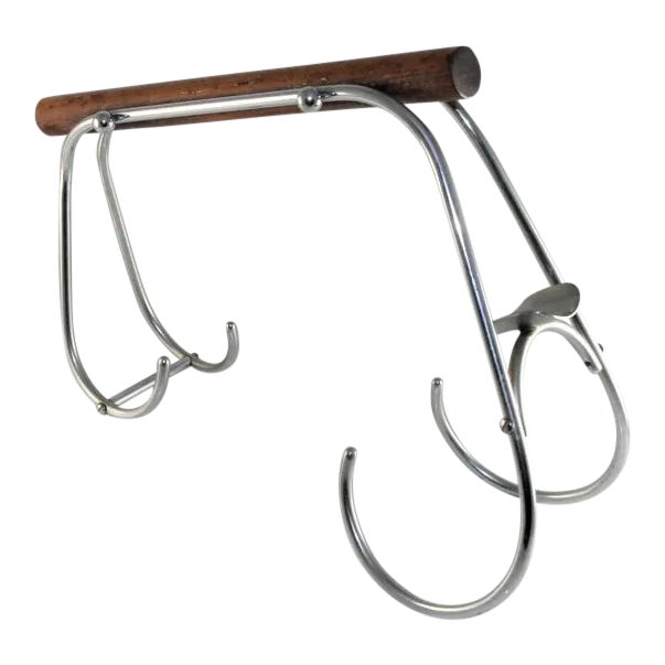 Jacques Adnet Art Deco Barware Bottle Holder, Wine Pourer Server For Sale