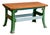 Vintage Industrial Butchers Block Kitchen Island with Cast Iron Base For Sale