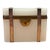 French Opaline Glass Box Mounted in Brass and Sterling Silver, Circa 1900 For Sale