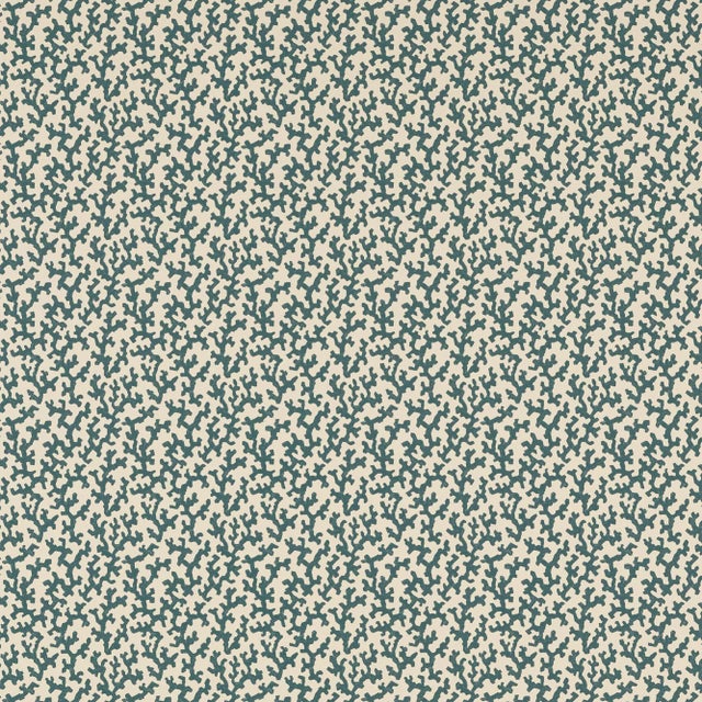 Schumacher Folly Wallpaper in Peacock Blue For Sale