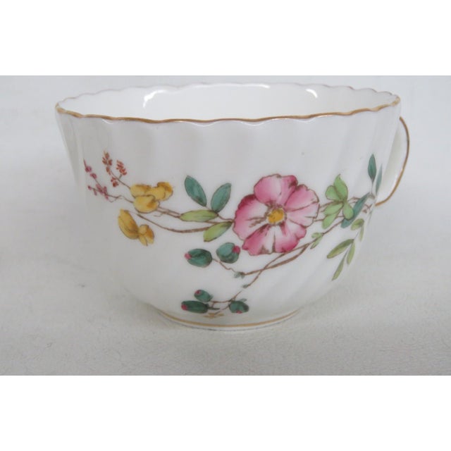 Mid 20th Century Minton Dainty Sprays England Bone China Flowers Tea Cup and Saucer 2pc Set 5033b For Sale - Image 5 of 12