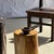 Small Side Table in Orange Petrified Wood, 1980s For Sale - Image 11 of 18