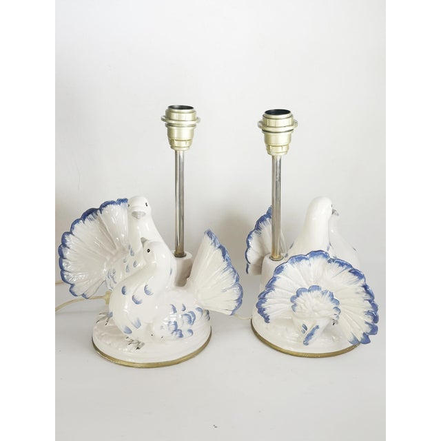 1970s Vintage Ceramic Table Lamps, France, 1970s, Set of 2 For Sale - Image 5 of 15