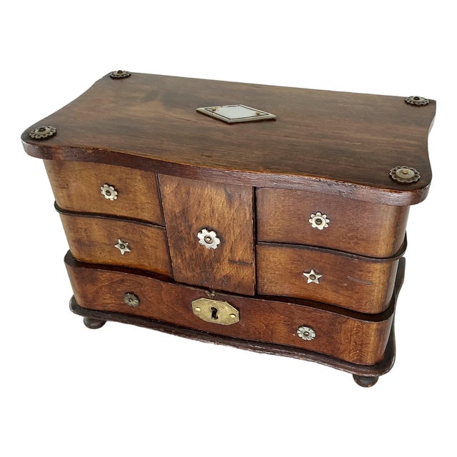 Antique Victorian Sowing or Jewelry Box For Sale