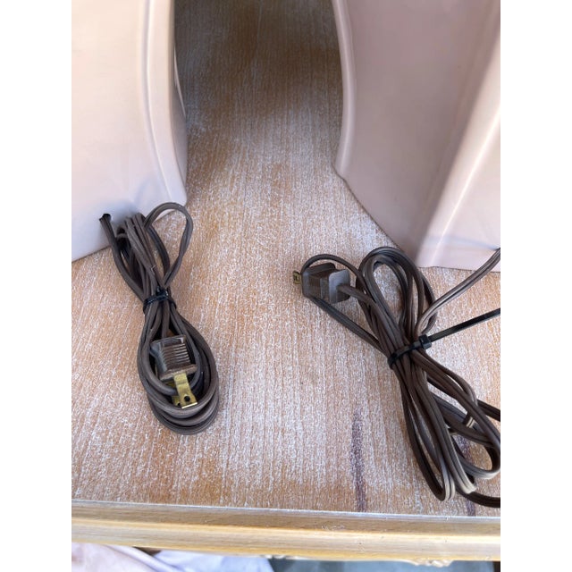 Vintage Pair of Taupe/Nude Ginger Jar Table Lamps For Sale - Image 10 of 11
