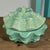This Ceramic Celadon Color Coastal Seashell Shaped Covered Trinket Box is a charming and stylish decorative collectible...