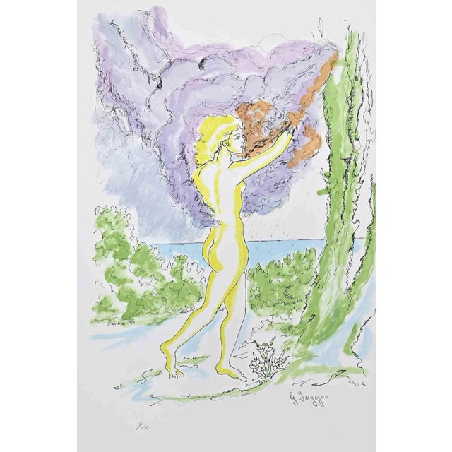 Giuseppe Ingegno, Eurydice, Original Lithograph, 1979 For Sale