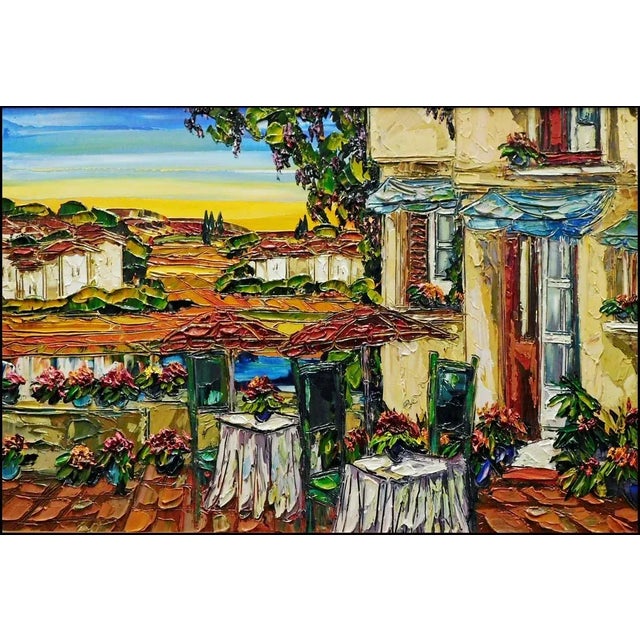 "Untitled" framed Original Acrylic on Canvas by Maya Eventov Hand Signed by the Artist museum mounted, matted and custom...