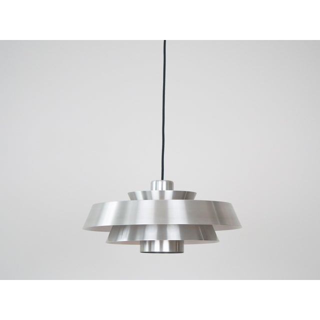 Fog & Mørup Vintage Nova Pendant Lamp in Aluminum by Jo Hammerborg for Fog and Mørup, 1963 For Sale - Image 4 of 12