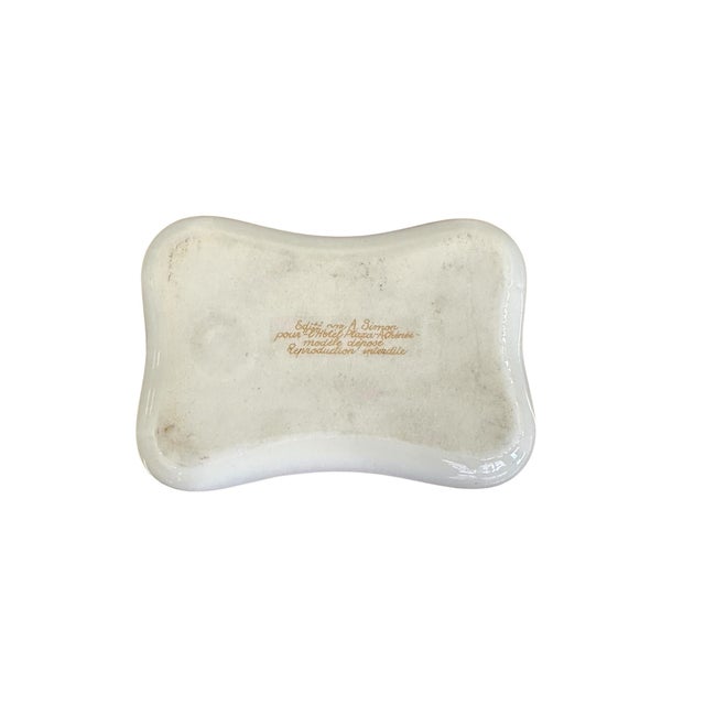 Ceramic Vintage Hôtel Plaza Athénée Paris Porcelain Ashtray For Sale - Image 7 of 7