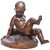 Bronze Sculpture of Child with Teddy Bear and Grasshopper by Pietro Piraino, 1940s For Sale