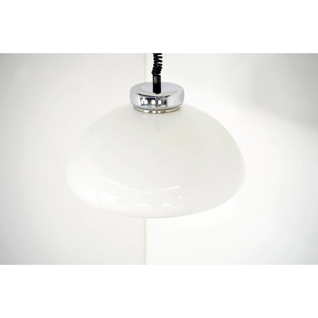 Opal Glass Pendant Light, 1970s For Sale - Image 4 of 12