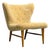Erik Bertil Karlén, Rare Easy Chair, Beech, Shearling, Sweden, 1940s For Sale