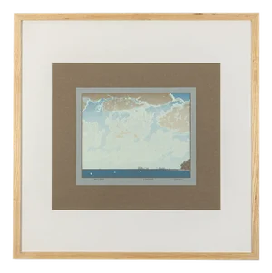 Geltring Bay, 1979, Color Serigraph on Paper, Framed