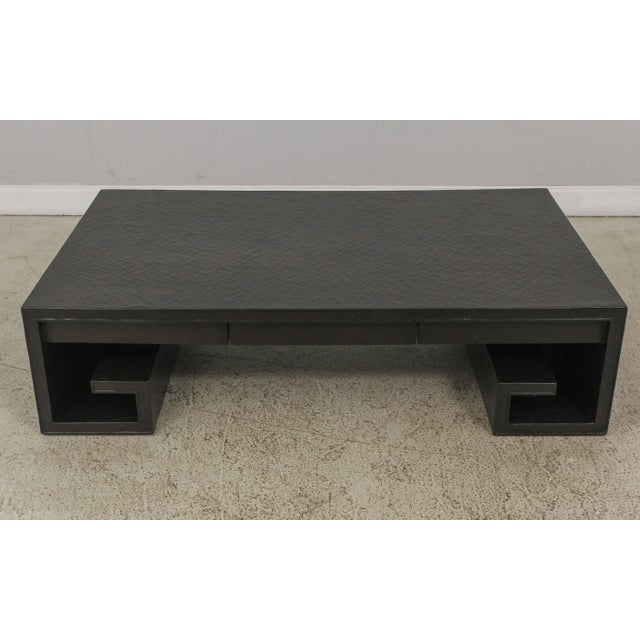 Age: Approx: 20 Years Old Details: Crackle Finish Quality Construction Large Impressive Table Asian Inspired Modern Design...