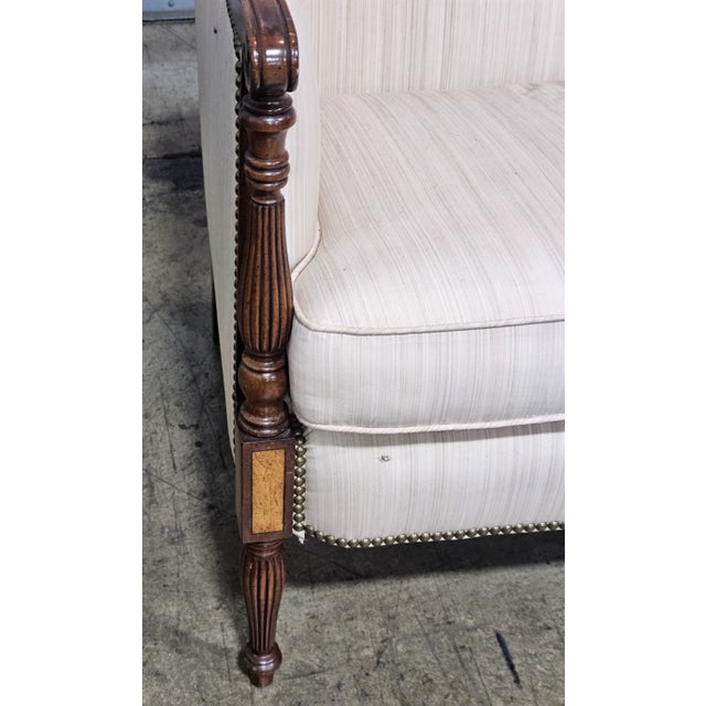 Late 20th Century Hickory Chair James River Mahogany Sheraton Style Settee Sofa Loveseat For Sale - Image 5 of 10