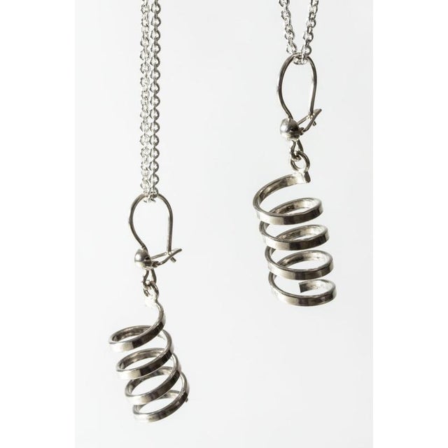Metal Silver Earrings from Cecilia Johansson, Set of 2 For Sale - Image 7 of 7