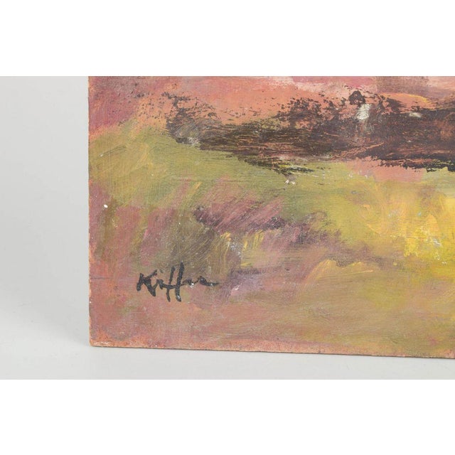Charles Kiffer, Atmospheric Landscape, 1960s, Oil on Board For Sale - Image 3 of 5