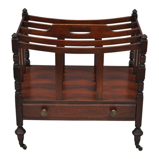 Antique Mahogany Canterbury Magazine Rack Chairish