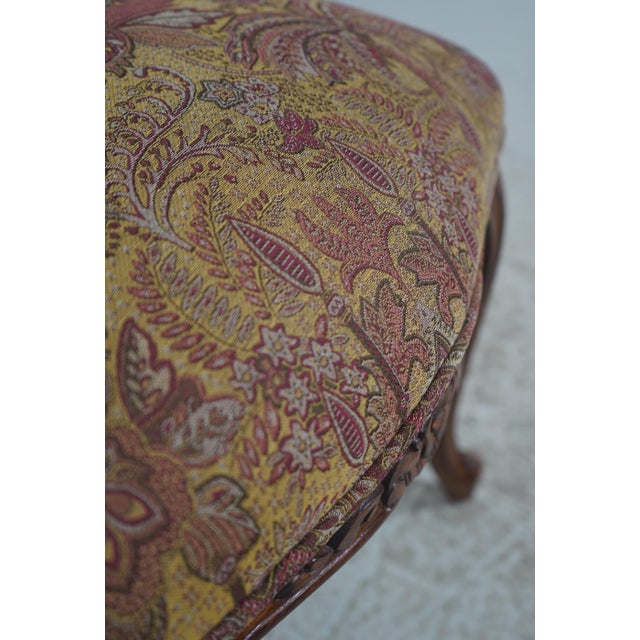 Set of 8 French Style Carved Upholstered Dining Room Chairs For Sale - Image 15 of 18