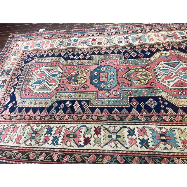 Antique Caucasian Seychour Rug, 4'6" × 10'4" For Sale - Image 4 of 10