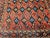 Red Vintage Persian Kurdish Saddlebag Bagface Tribal Rug, Hand-Knotted Wool, Geometric Pattern, Burgundy & Navy, 2x2 For Sale - Image 8 of 10