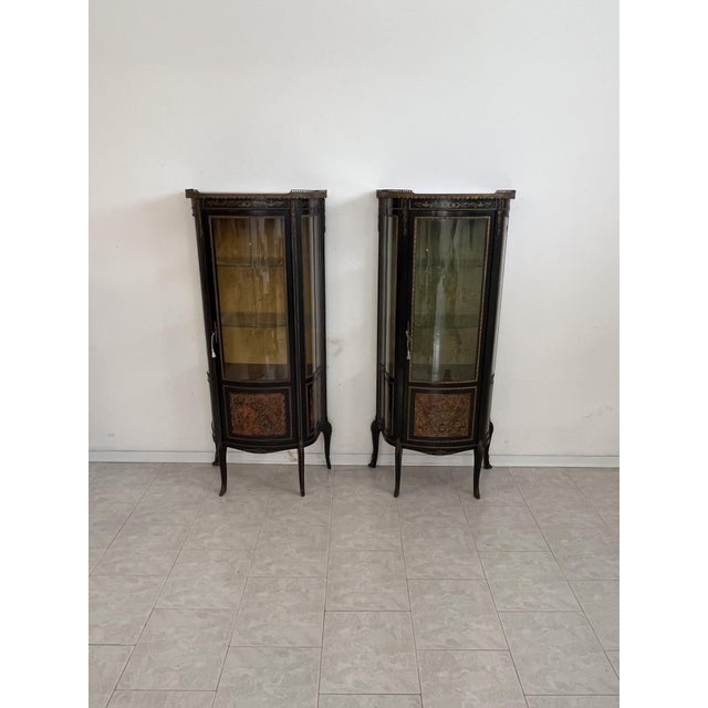 French Boulle Display Cabinets, 1930s, Set of 2 For Sale - Image 12 of 15