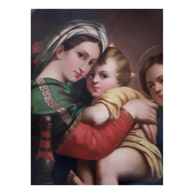 Madonna in the Chair, 1880s, Oil on Canvas, Framed For Sale