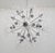 Italian sputnik chandelier with 24 clear Murano glass globes mounted on polished nickel finish frame / Made in Italy 24...