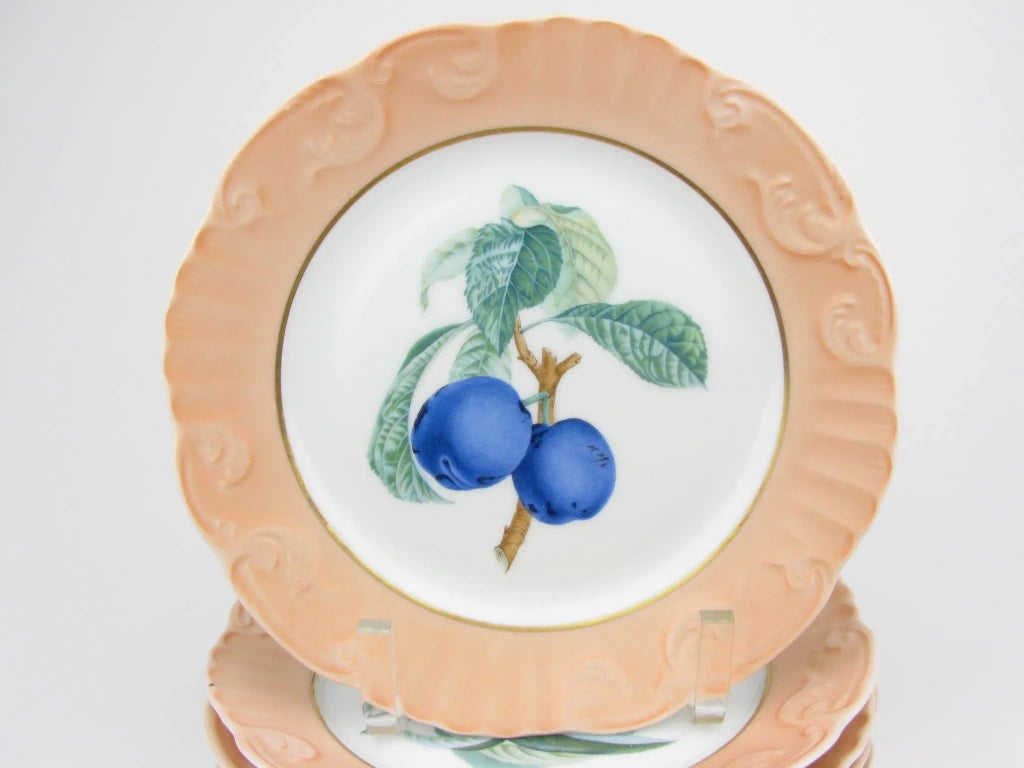 Vintage Vista Alegre for Mottahedeh Summer Fruit Porcelain Plates