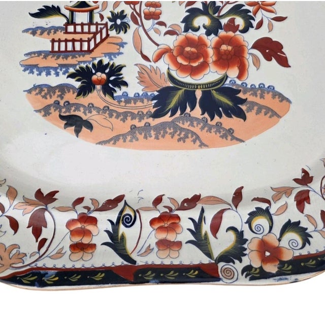 Early 19th Century Large 19th-Century Amherst Japan South Wales Pottery Platter For Sale - Image 5 of 18